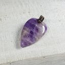 Ametystowe serce M287 - miedziany wisiorek wire wrapping