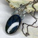 Naszyjnik Magia światła z labradorytem w roślinnej koronie a1129