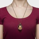 Medalion owalny MATRIOSZKA - wisiorek handmade na prezent