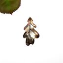 Dębowy listek duży - zawieszka srebrna brąz