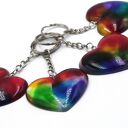 Tęczowe serca z żywicy - ręcznie barwione symbole Pride LGBTQA
