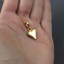 Wisiorek serduszko grubo pozłacany gładki