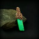 Wisiorek z jaspisem cesarskim w technice wire wrapping