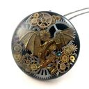 Wisior - dragon xvi - 3d black sky