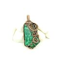 Dwustronny wisior z malachitem