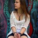 Lawa - miedziany wisiorek 2106-01 OOAK