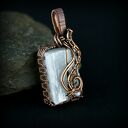 Selenit wisiorek wire wrapping