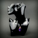 Wisiorek z fioletowym agatem wire wrapping