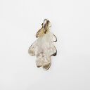 Dębowy listek duży - zawieszka srebrna brąz