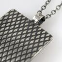 Rybia łuska - minimalistyczny metalowy wisiorek handmade ooak (ok. 4 cm)