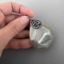 Dina - duży wisior z agatem z druzą (wire wrapping)