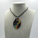 Wisiorek Pride z żywicy z jednorożcem - tęczowy, handmade