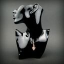 Ręcznie robiony wisiorek z różowym kwarcem - wire wrapping z oksydowanej miedzi