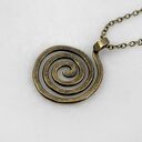 Wężowy mosiężny wisior - minimalistyczny naszyjnik amulet słowiański OOAK
