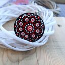 Ręcznie malowany wisiorek - DOT PAINTING - ENERGY