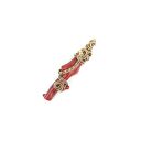 Wisiorek z koralem w miedzianej oprawie - ręczne wire wrapping