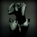 Wisiorek z turmalinem - ręcznie robiony wire wrapping z miedzią i hematytem