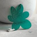 Zawieszka Flower Green Joy - zielony kwiat z żywicy i srebra 925