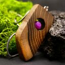 „Akacja Magentowa” - kobiecość zaklęta w drewnie i kamieniu - agat, handmade, prezent