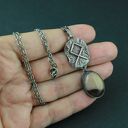 Runa Othala z mokaitem - srebrny wisiorek amulet ochronny