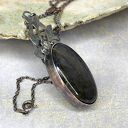 Naszyjnik Magia światła z labradorytem w roślinnej koronie a1129