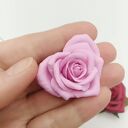 Wisiorek serce z czerwoną różą handmade, romantyczny prezent, wisiorek serce, prezent dla ukochanej