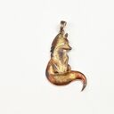 Zawieszka srebrna z liskiem brązowym