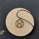 Naszyjnik wisiorek drewniany ZNAK ZODIAKU BYK