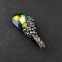 Wisiorek Swarovski Vitrail Medium z oksydowanego srebra - wire-wrapping (Anna Mroczek)