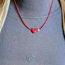 Walentynkowe serce z ceramiki - wisiorek handmade dla ukochanej osoby