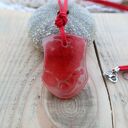 Wisiorek z żywicy epoksydowej - Morning Raspberry