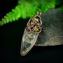 Wisiorek z cytrynem - miedziany talizman wire wrapping