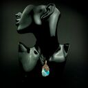 Wisiorek wire wrapping z agatem - miedziany dwustronny