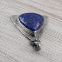 Lapis lazuli i srebro 925/999 - ręcznie robiony wisiorek