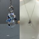 Kryształ górski -niebieski wisiorek 06