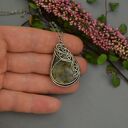 Wisiorek z labradorytem - wire wrap romantyczny prezent dla niej