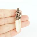 Wisiorek z cytrynem - miedziany wire wrapping na prezent