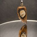 Wisiorek - Krzemień Pasiasty - biżuteria z duszą ziemi, pirografia, handmade, prezent