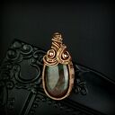 Wisiorek z agatem w technice wire wrapping