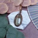 zielone wisiorki miedziany wisiorek wire wrapping