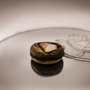 Wisiorek - Serce z Gór Świętokrzyskich - wisiorek z duszą i historią, pirografia, krzemień pasiasty