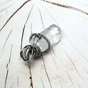 Wisiorek z kryształem górskim S221 - oprawa wire wrapping ze srebra 999