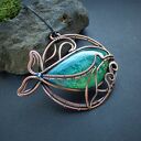 Miedziany wisior z wielorybem - morski motyw w technice wire wrapping