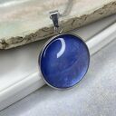 Wisiorek Dolunay z perłowego lapis lazuli e35/46 - opalizujący blask