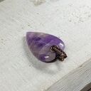 Ametystowe serce M287 - miedziany wisiorek wire wrapping