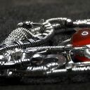 Wisiorek serce wire wrapping z karneolem - srebro 925/999