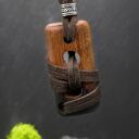 Naszyjnik - Walaba drewno - premium, pirografia, wood Jewellery, wisiorek, dla niej