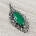 Chalcedon w srebrze 925 i 999 - wisior 1953a