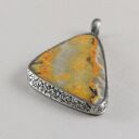 Jaspis trzmieli i srebro - wisior 1929a