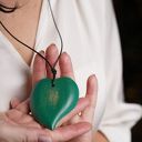 Naszyjnik drewniane serce